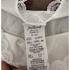 Vintage Her Majesty White Lace Trim Tiered Ruffle Slip Dress Nightgown Size T2