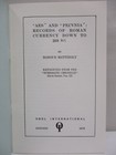 Aes And Pecvnia Records Of Roman Currency Down To 269 Bc By Harold Mattingly