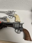 Vintage Cap Gun Lot 9 Toy Pistols Hubley Cast Iron Detective Western