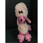 Gund Lexi Pink Polka Dot Poodle Dog Plush Stuffed Animal Shaggy Faux Fur Rare