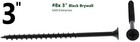 Phillips Bugle Head  8x3 Coarse Thread Black   Gray Drywall Screw  2000  