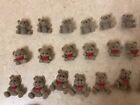 Mini Flocked Fuzzy Vtg Animals  Bears Bunnies Rabbits Deer Lot Of 46