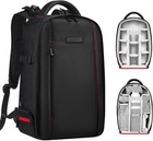 K f Concept Camera Backpack For Photographers Large Waterproof Camera Bag Black