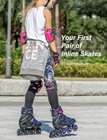 2pm Sports Vinal Girls Adjustable Flashing Inline Skates  Size Small 11c-13c