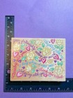 Stampendous Rubber Stamp Wood Mount Friends Block R055 Flowers Hearts Leaves Vtg