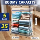 Heavy Duty Plastic Storage Extra Large Bags  25 Gallon 35  X 24   Clear