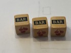 Rare Vintage 5 8    Butterscotch Bakelite Slot Machine Dice  3 