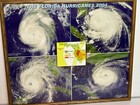 Florida Hurricanes Charley Frances Ivan 2004 Satellite Photo Large Framed Print