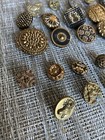 Antique And Vintage Metal And Mixed Buttons Collection 28 Button Lot