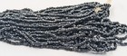 Vintage Antique Czech Glass Seed Beads 14 String Hank 9 0 Cut Hematite Wb60-16