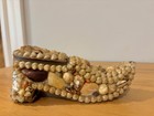 Victorian Shell Souvenir Shoe Box    Antique Seaside Trinket   19th C