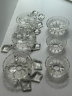 Vintage Chandelier Sconce Candle Cups Crystal Glass Bobeche Cups Crystal Prisms
