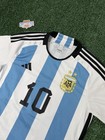 2022 Adidas Lionel Messi Argentina World Cup Home Kit Jersey Men   s Size Small