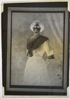 Antique Glass Photo Negative   Woman In Dark Dress W lace - Copy Of Portrait