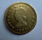 1827 Colombia 1 One Un Escudo  1s  Popayan  Liberty  Gold  Km    81 1