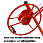 11ft Drywall Lifter Panel Hoist Rolling Caster Heavy Duty 150lb Red