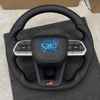 Toyota Gr Style Steering Wheel Leather Sport Flat Bottom Multi-function New
