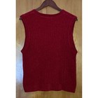 Women s Red Chenille Ribbed Sweater Vest Ep Pro Golf Sz Large