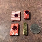 Miniature Dollhouse 1 12 Scale 4 Wrapped Gift Packages Christmas