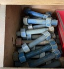 1 -8un X 6 3 4  B7 Xylan Blue Coated All Threaded Stud Rod W  Two Heavy Hex Nuts