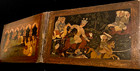 Antique Mid East Persian Qajar Lacquer Painting With Hafez Poem Calligraphy