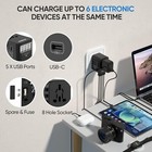 Universal Travel Adapter  5 6a Smart Power International Plug Adaptor Ac Wall Ch