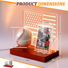 Acrylic Baseball Holder Display Case For Ball And Card With 3 Color Led Light Am
