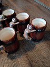 Set Of 6 Vintage Pinup Girl Mug Tiki Bar Nude Risqu    Ceramic Set Rare