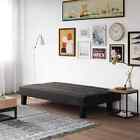 Futon With Black Microfiber Cover Dorm Room College Furniture Seating Bed Couch