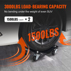 2pc Car Dolly Wheel Tire Dolly Heavy Duty Skate Auto Repair Car Moving 3000lbs