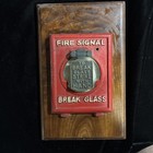 Vintage Cast Iron Fire Signal Alarm Box Holder Cabot Boston Break Glass Usa Made