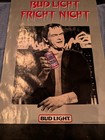 Vtg Bud Light Halloween Fright Night Poster Frankenstein Beer Poster 1985