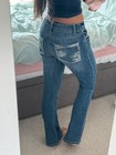 Super Cute Vintage Y2k Early 2000s Low Waisted Flared Leg Embellished Jeans