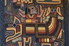 Andean Wool Wall Hanging Tapestry Pre-columbian Folk Art Textile 34x48
