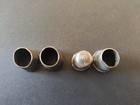 Lot Of 4 Vintage Silver Thimbles     Acid Tested   Non-magnetic     Black Tarnish Te
