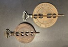 2 Vtg Griswold New American Cast Iron Stove Flue Damper 5    6  Steel Spindles