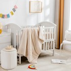 Cokouchyi 3 Piece Bedding Set For Boy Girls  Jacquard Tufted Geometric  Beige 