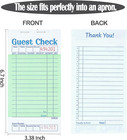 Guest Checks Server Note Pads 12 Pack 600 Orders  Green Guest Check Pads With Bo