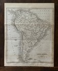 C 1850 Antique Map Pair Africa South America S Hall Goldsmith Longman Engravings