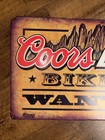 Euc 2012      Coors Light Bikers Wanted Metal Tin Sign Man Cave Garage  14   x 24   