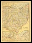 1920s Vintage Ohio Railroad Map Wall Art Original Interurban Electric Lines