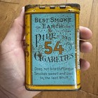 Rare   Clean Granulated 54 Vertical Pocket  Tobacco Tin Antique Advertising