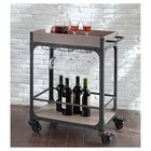 Franklin Bar Cart And Wine Rack Weathered Gray - Threshold  Vintage Style
