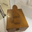 Vintage Griffin Shinemaster Wooden Shoe Shine Box Kit W  Polish   Care Supplies