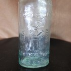 Half Pint Antique Aqua Bottle Glass Scott s  Emulsion Cod Liver Oil Lime Soda
