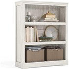 Adjustable 3 Tier Bookshelf Eco-friendly Wood Bookcase Durable Storage Organizer