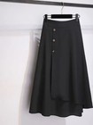 Plus Size Summer Casual High Waist A-line Skirt Flattering Loose Fit Elastic Wai