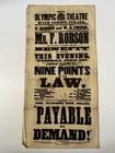 1850s Royal Olympic Theatre Double Playbill  Nine Points Of The Law