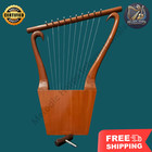 10 String King David Lyre Harp   Handcrafted With Solid Rosewood With Bag   Key