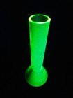 Uv Uranium Glass - Vaseline Glass - Vase - 15  Tall X 6  Base - Kryptonyte